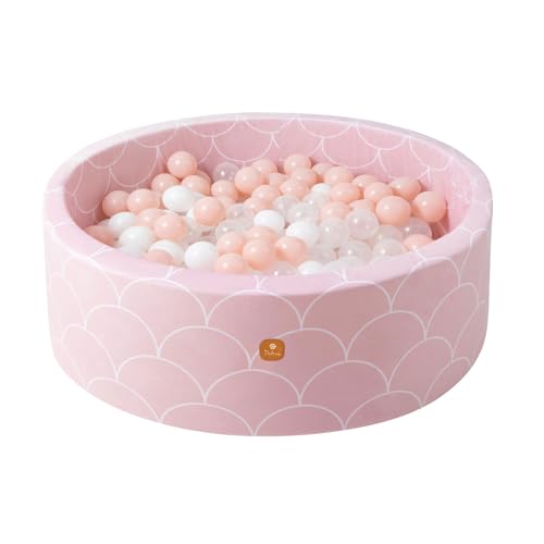 Dodozen Bällebad 90X30cm/200 Bälle ∅ 7Cm Bällepool Für Babys Kinder Rund,Superweicher Samt,Abnehmbar und waschbar,Rosa Muschel:Weiß/Transparent/Rosa Dodozen Bällebad 90X30cm/200 Bälle ∅ 7Cm Bällepool Für Babys Kinder Rund,Superweicher Samt,Abnehmbar und waschbar,Rosa Muschel:Weiß/Transparent/Rosa von Dodozen