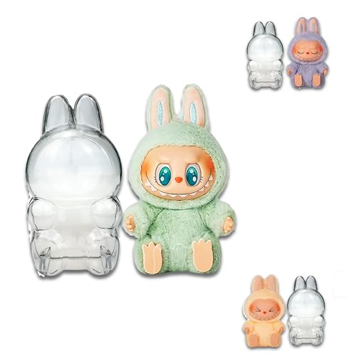 Doemoil Transparente Schutzhülle für Labubu, Motiv: Die Monster haben einen Sitz, Displaybox, Hartschalen-Schutzhülle mit Schlüsselanhänger, sitzend, sitzend Doemoil Transparente Schutzhülle für Labubu, Motiv: Die Monster haben einen Sitz, Displaybox, Hartschalen-Schutzhülle mit Schlüsselanhänger, sitzend, sitzend von Doemoil