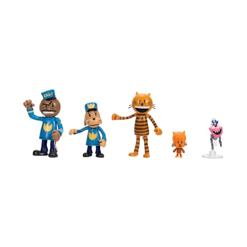 Dog Man Film-Actionfiguren-Multipack-Set von Jakks Pacific, enthält 6 cm bewegliche Figuren – inspiriert Movie Toys, Lil Petey, Petey, Chief und Flippy! Dog Man Film-Actionfiguren-Multipack-Set von Jakks Pacific, enthält 6 cm bewegliche Figuren – inspiriert Movie Toys, Lil Petey, Petey, Chief und Flippy! von Dog Man