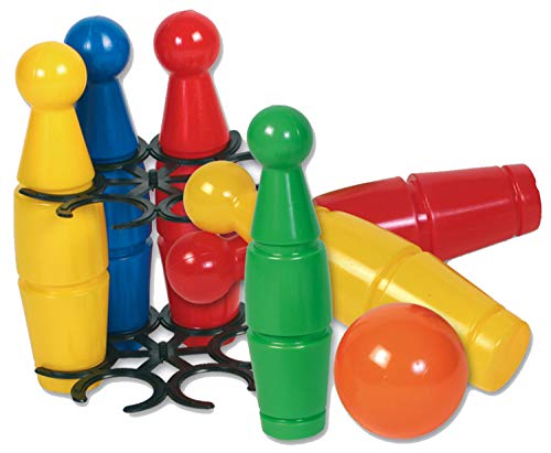 Dohany Kegel Bowling Spielset Klein 6 Kegeln 1 Kugel Wurfspiel Kinderspielzeug von Dohany