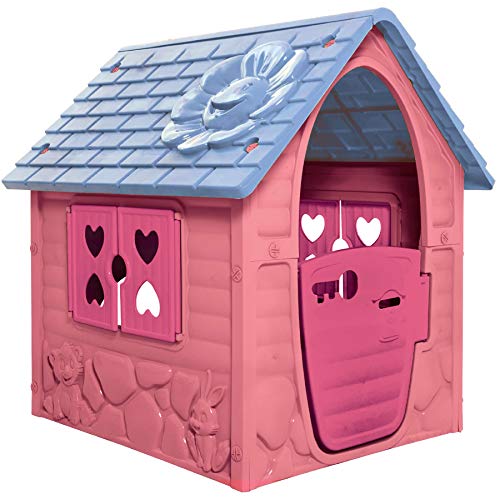 Dohany Spielhaus pink Kinderspielhaus Gartenhaus Indoor Outdoor +2J von Dohany