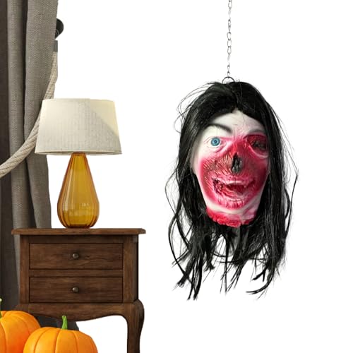 Doiyislem Kopf Halloween Deko, Kopf Requisite Halloween, Realistische Textur Wasserdicht Für Party Garten Ausstellung Escape Room Foto Hintergrund Theaterproduktion von Doiyislem