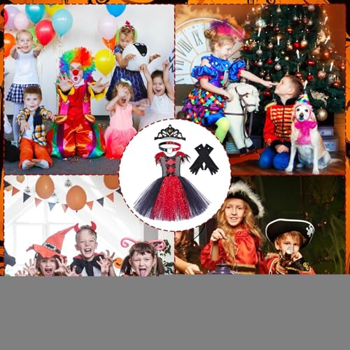 Doiyislem Vampirkostüm für Mädchen,Vampirkostüm für Kinder Mädchen - Königliches für Kinder | Mit Krone, Handschuhen, Halskette, Halloween-Rollenspiel-Kostüm für, 2–12 Jahre Doiyislem Vampirkostüm für Mädchen,Vampirkostüm für Kinder Mädchen - Königliches für Kinder | Mit Krone, Handschuhen, Halskette, Halloween-Rollenspiel-Kostüm für, 2–12 Jahre von Doiyislem