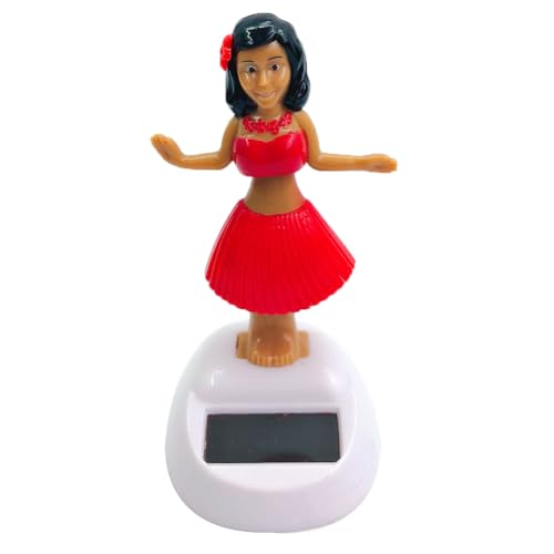 Solar Wackelfigur Tanzfiguren Solarfigur - Auto Armaturenbrett Dekoration, H-ula Tänzerin Figur, Hawaii Mädchen Figur, Auto Schwingenden Kopfschütteln Spielzeug Deko, Für Wohnzimmer Schlafzimmer Büro von Doiyislem
