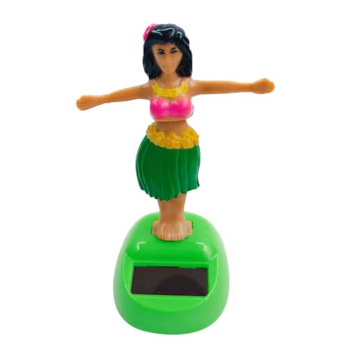Solar Wackelfigur Tanzfiguren Solarfigur - Auto Armaturenbrett Dekoration, H-ula Tänzerin Figur, Hawaii Mädchen Figur, Auto Schwingenden Kopfschütteln Spielzeug Deko, Für Wohnzimmer Schlafzimmer Büro von Doiyislem
