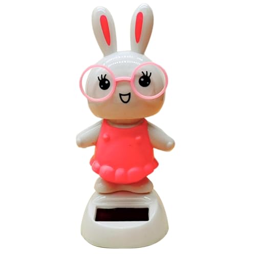 Wackelfigur Solar Spielzeuge Figuren - Auto Solarbetriebene Wackelfigur, Solar Wackelfiguren Tanzende Hase, Auto Armaturenbrett Deko Ornamente, Solarbetriebene Swinging Für Auto Haus Büro Deko von Doiyislem
