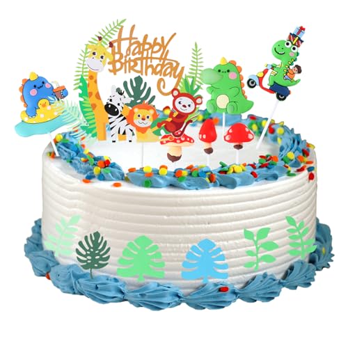 Dokeno 14 Stück Kuchendeko Dino Tortendeko Dinosaurier Set, Tortendeko Geburtstag Junge Dinosaurier Kuchen Deko, 3D Dino Cake Topper für Kinder Geburtstagsfeier, Babyparty, Dinosaurier Thema Party Dokeno 14 Stück Kuchendeko Dino Tortendeko Dinosaurier Set, Tortendeko Geburtstag Junge Dinosaurier Kuchen Deko, 3D Dino Cake Topper für Kinder Geburtstagsfeier, Babyparty, Dinosaurier Thema Party von Dokeno