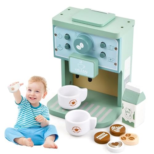 Dokeno Kaffeemaschine Kinder, Holz Kinderküche Kaffeemaschine, Holz-Kaffeemaschinen-Spielset, Spielzeug-Küchen-Spielset, Holzspielzeug Rollenspiel Geburtstagsgeschenk für Kinder Mädchen und Jungen Dokeno Kaffeemaschine Kinder, Holz Kinderküche Kaffeemaschine, Holz-Kaffeemaschinen-Spielset, Spielzeug-Küchen-Spielset, Holzspielzeug Rollenspiel Geburtstagsgeschenk für Kinder Mädchen und Jungen von Dokeno