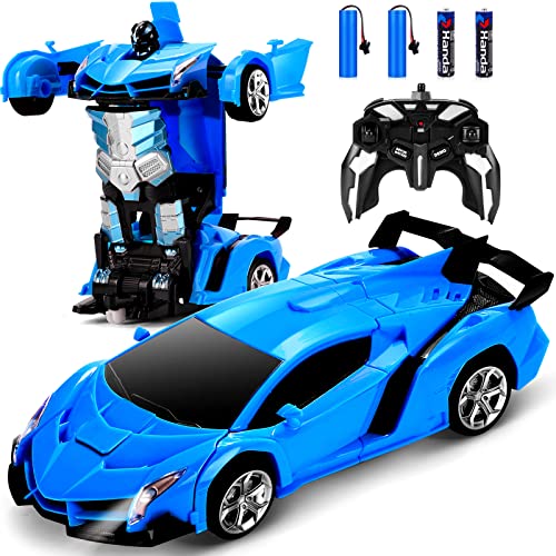 Dolanus Ferngesteuertes Auto - Transform Robot RC Cars enthält alle Batterien: Ein-Knopf-Deformation und 360 Grad drehbares Driften, Geschenk Weihnachten Geburtstag Geschenk für Jungen/Mädchen Dolanus Ferngesteuertes Auto - Transform Robot RC Cars enthält alle Batterien: Ein-Knopf-Deformation und 360 Grad drehbares Driften, Geschenk Weihnachten Geburtstag Geschenk für Jungen/Mädchen von Dolanus