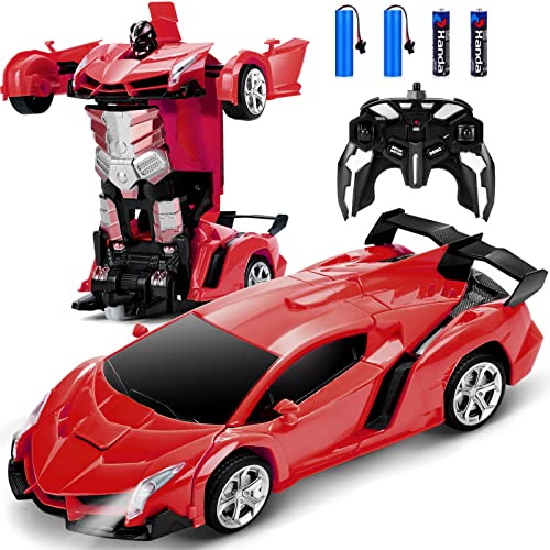 Dolanus Ferngesteuertes Auto - Transform Robot RC Cars enthält alle Batterien: Ein-Knopf-Deformation und 360 Grad drehbares Driften, Geschenk Weihnachten Geburtstag Geschenk für Jungen/Mädchen von Dolanus