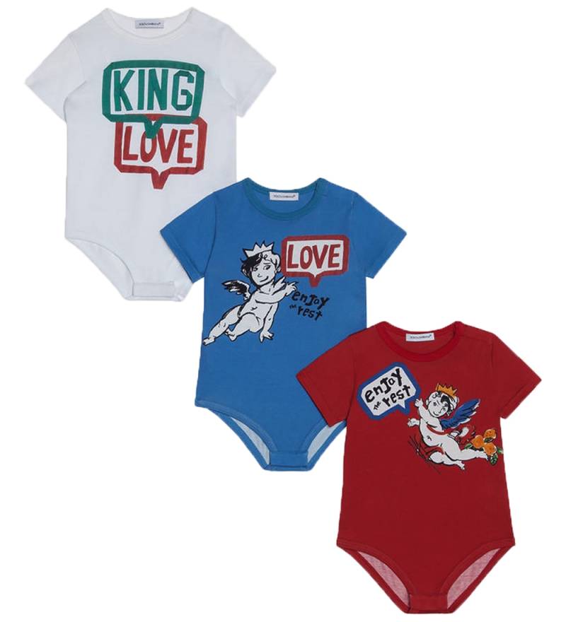 Dolce & Gabbana Bodys k/ä - 3er-Pack - Blau/Rot/Weiß - Dolce & Gabbana - 6-9 mt - Body K/Ä Dolce & Gabbana Bodys k/ä - 3er-Pack - Blau/Rot/Weiß - Dolce & Gabbana - 6-9 mt - Body K/Ä von Dolce & Gabbana