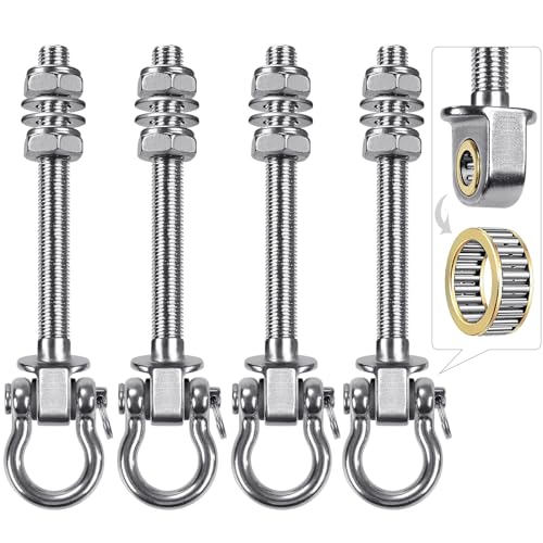 Dolibest 4er Schaukelhaken Holzbalken Lager, Hängematte Befestigung M10 Schwerlast Hängesessel Aufhängung Betondecke 175mm Edelstahl Drehbar Boxsack Deckhalterung ösenhaken zum Einschrauben, Bis 680kg Dolibest 4er Schaukelhaken Holzbalken Lager, Hängematte Befestigung M10 Schwerlast Hängesessel Aufhängung Betondecke 175mm Edelstahl Drehbar Boxsack Deckhalterung ösenhaken zum Einschrauben, Bis 680kg von Dolibest