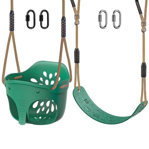 Dolibest 2er Schaukel Kinder, Indoor Outdoor Babyschaukel Weichen Plastik Schaukelsitz Spielplatz Gartenschaukel Eimer Schaukel Schaukelbrett mit 130-200cm Seil für Kleinkind/Teens,Elefant&Blume/272kg Dolibest 2er Schaukel Kinder, Indoor Outdoor Babyschaukel Weichen Plastik Schaukelsitz Spielplatz Gartenschaukel Eimer Schaukel Schaukelbrett mit 130-200cm Seil für Kleinkind/Teens,Elefant&Blume/272kg von Dolibest