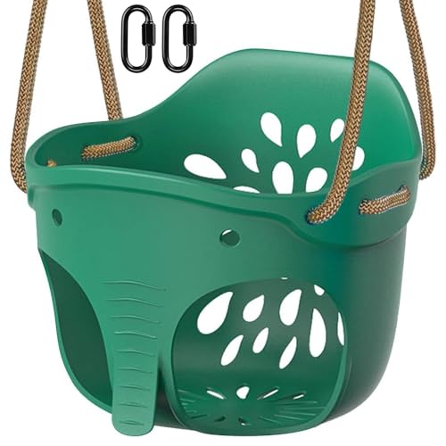 Dolibest Schaukel Kinder, Indoor Outdoor Babyschaukel Weichen Plastik Schaukelsitz Spielplatz Gartenschaukel Eimer Schaukel mit 130-200cm Seil für Kleinkind 1-3 Jahre, Grün Elefant/272kg Dolibest Schaukel Kinder, Indoor Outdoor Babyschaukel Weichen Plastik Schaukelsitz Spielplatz Gartenschaukel Eimer Schaukel mit 130-200cm Seil für Kleinkind 1-3 Jahre, Grün Elefant/272kg von Dolibest