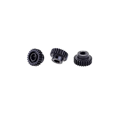 DollaTek 3PCS M0.6 17T-28T Metallritzel Motorgetriebe für 5mm Welle 1/8 RC Automotor Ersatzteile - 23T 24T 25T Getriebe von DollaTek