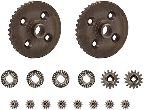 DollaTek RC Car Differentialgetriebe, Metalluntersetzungsdifferentialgetriebe Zubehör Kompatibel mit Wltoys 1:18 A949 A959 A969 A979 Modellauto (2 Zahnradsätze) von DollaTek