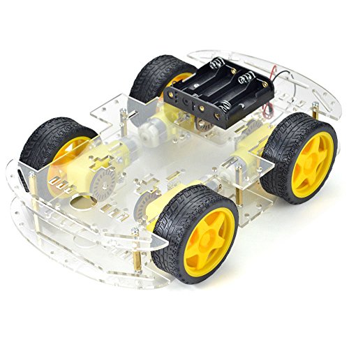DollaTek Smart Motor Roboter Auto Batterie Box Chassis Kit Geschwindigkeit Encoder für Arduino - Vier Reifen DollaTek Smart Motor Roboter Auto Batterie Box Chassis Kit Geschwindigkeit Encoder für Arduino - Vier Reifen von DollaTek