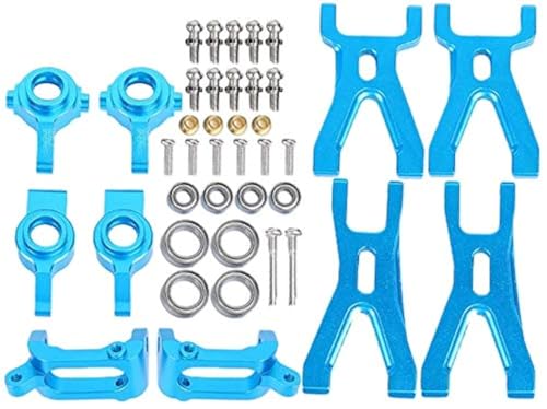DollaTek Upgrade Aufhängungsarm & Vorder- / Hinterradnabe C Sitzteile-Kit für WLtoys A959 A979 A959B A979B RC-Autoersatz, Blau von DollaTek