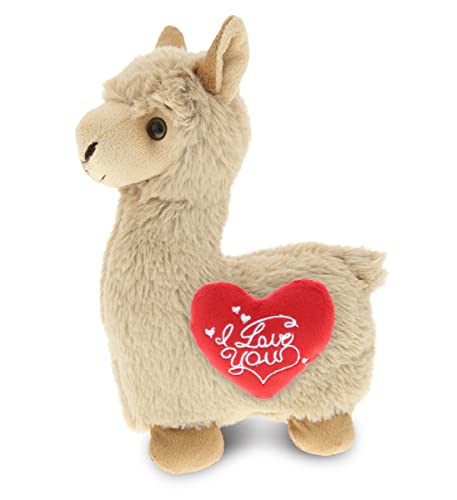 DolliBu I Love You Valentine Plüsch Beige Lama – Niedliches Stofftier mit rotem Herz und Namen, Personalisierung, Geschenk für Valentinstag, Geburtstag, Jahrestag, romantisches Datum – 27,9 cm DolliBu I Love You Valentine Plüsch Beige Lama – Niedliches Stofftier mit rotem Herz und Namen, Personalisierung, Geschenk für Valentinstag, Geburtstag, Jahrestag, romantisches Datum – 27,9 cm von Dollibu