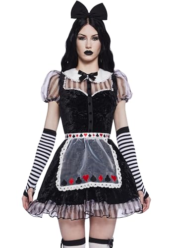 Dolls Kill Malice In Wonderland Kostüm-Set von Trickz N' Treatz, Größe XL von Dolls Kill