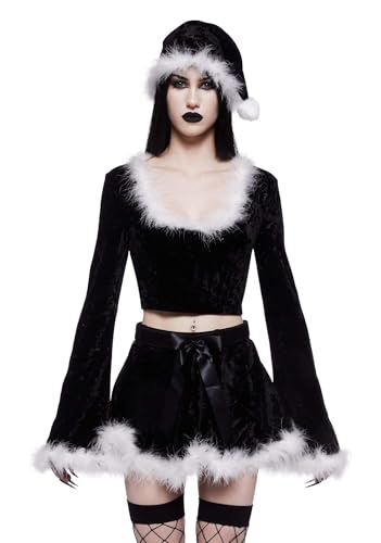 Dolls Kill Naughty Little Helper Kostüm-Set von Trickz N' Treatz - Schwarz, Größe L von Dolls Kill