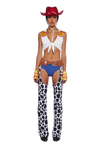 Dolls Kill Rundes "Em Up Cowgirl-Puppen-Kostüm-Set von Trickz N' Treatz - Multi, XX-Large von Dolls Kill