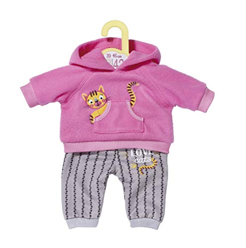 Dolly Moda Puppen-Outfit mit pinkem Kapuzenpullover und grauer Hose für 36 cm Puppen, 871256 Zapf Creation von Dolly Moda