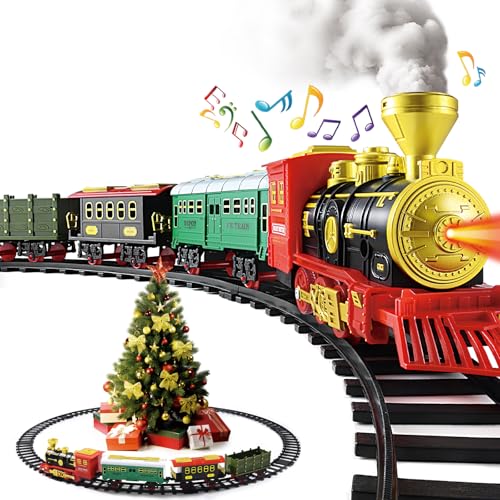 Doloowee Elektrischer Zug Set für Kinder, Eisenbahn Schienen Zug Spielzeug, Dampfzug Spielzeug mit Sounds und Lights, Weihnachtszug für Kinder 3 4 5 6 7 8 9 10 Jahre Doloowee Elektrischer Zug Set für Kinder, Eisenbahn Schienen Zug Spielzeug, Dampfzug Spielzeug mit Sounds und Lights, Weihnachtszug für Kinder 3 4 5 6 7 8 9 10 Jahre von Doloowee