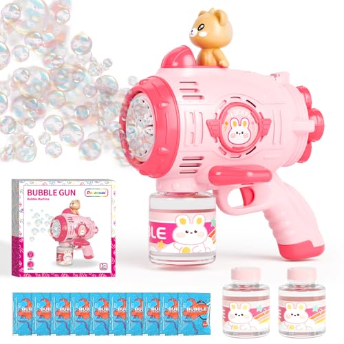 Doloowee Seifenblasenmaschine, Automatische Seifenblasenpistole, Seifenblasen-Spielzeug mit Seifenblasenlösung für Kinder 3 4 5 Jahre alt Sommer Spielzeug für draußen Garten Party Doloowee Seifenblasenmaschine, Automatische Seifenblasenpistole, Seifenblasen-Spielzeug mit Seifenblasenlösung für Kinder 3 4 5 Jahre alt Sommer Spielzeug für draußen Garten Party von Doloowee