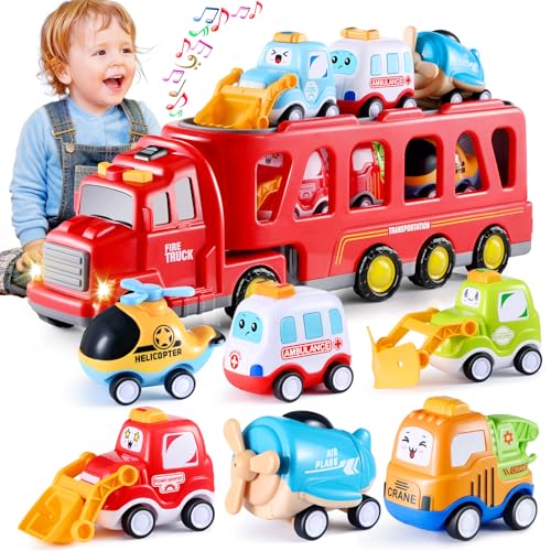 Feuerspielzeug für Jungen und Mädchen im Alter von 3 4 5 6 Jahren – 7-in-1-Transportwagen für Kleinkinder von 1 bis 3 Jahren, Weihnachts und Geburtstagsgeschenke – Alter von 3 bis 9 Jahren Feuerspielzeug für Jungen und Mädchen im Alter von 3 4 5 6 Jahren – 7-in-1-Transportwagen für Kleinkinder von 1 bis 3 Jahren, Weihnachts und Geburtstagsgeschenke – Alter von 3 bis 9 Jahren von Doloowee