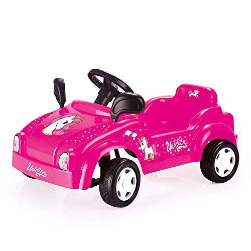 DOLU - Pedalbetriebener Einhorn-Rennwagen mit funktionierender Hupe – Tretauto rosa für Kinder von 3 bis 5 Jahren DOLU - Pedalbetriebener Einhorn-Rennwagen mit funktionierender Hupe – Tretauto rosa für Kinder von 3 bis 5 Jahren von DOLU