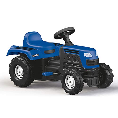 DOLU Pedaltraktor zum Fahren für Kleinkinder ab 3 Jahren, Ranchero Kinderpedaltraktor mit Hupe und Lernfunktion zum Treten - Ideales Spielzeug für drinnen und draußen - Blau von Dolu