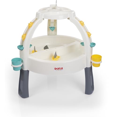 Dolu 2674 Fun Fountain Sand- & Wassertisch für Kinder, Aktivitätstisch für Wasser- und Sandspiele, Weiß/Grau, Geeignet für Kinder ab 24 Monaten, 82x98x98 cm von DOLU