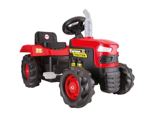 Dolu Traktor zum Reiten in Rot für Kinder ab 3 Jahren, Traktorspielzeug zum Fahren mit Pedalbetrieb und Lernfunktion - Ideales Spielzeug für drinnen und draußen - Rot Dolu Traktor zum Reiten in Rot für Kinder ab 3 Jahren, Traktorspielzeug zum Fahren mit Pedalbetrieb und Lernfunktion - Ideales Spielzeug für drinnen und draußen - Rot von Dolu