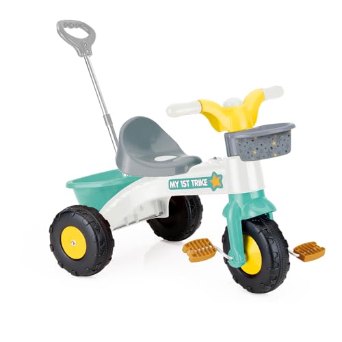 Dolu Mein erstes Dreirad mit verstellbarem Elterngriff, Kinderfahrrad, Pedal-betriebenes Dreirad mit Körben für Spielzeug, ideal für Kinder ab 36 Monaten, Grün/Weiß Dolu Mein erstes Dreirad mit verstellbarem Elterngriff, Kinderfahrrad, Pedal-betriebenes Dreirad mit Körben für Spielzeug, ideal für Kinder ab 36 Monaten, Grün/Weiß von Dolu