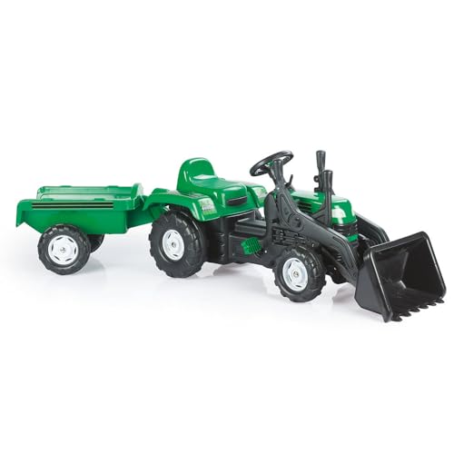 Dolu Pedal-Traktor mit Anhänger und Bagger für Kleinkinder ab 3 Jahren, Kinder-Pedaltraktor mit Lernfunktion zum Treten - Ideales Spielzeug für drinnen und draußen - Grün Dolu Pedal-Traktor mit Anhänger und Bagger für Kleinkinder ab 3 Jahren, Kinder-Pedaltraktor mit Lernfunktion zum Treten - Ideales Spielzeug für drinnen und draußen - Grün von Dolu