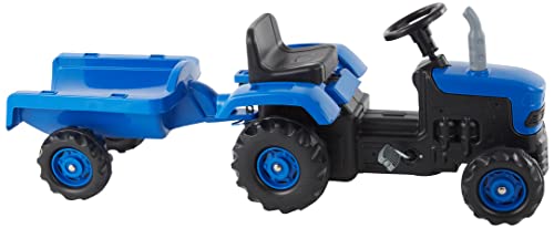 Dolu Traktor mit Anhänger - Pedal, blau von Dolu
