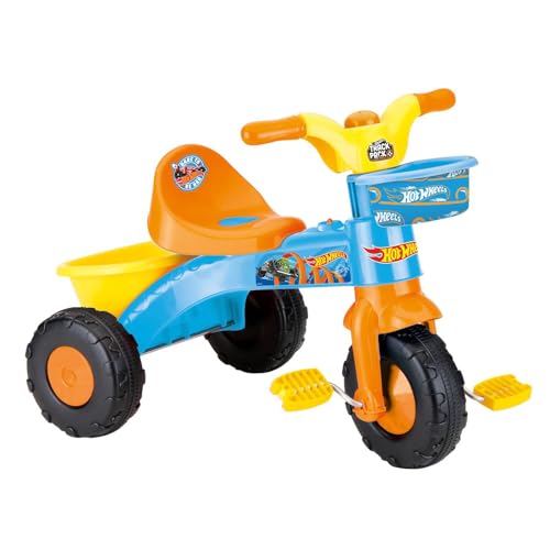 Dreirad für Kinder ab 2 Jahren | Kinderdreirad mit 2 großen Ablagekörben | Trike mit Breiten Reifen | Baby Dreirad mit Hupe | Kinderspielzeug als Hot Wheels Lizenzprodukt von Dolu Oyuncak