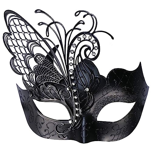 Augenmaske für Damen, Festival, Maskerade, Party, Tanzkostüm, Halloween, Halbgesichtsmaske für Dekorationen, Halloween-Maske, halbe Gesichtsmaske für Damen, Herren, Karnevalsmaske für Erwachsene, von Domasvmd