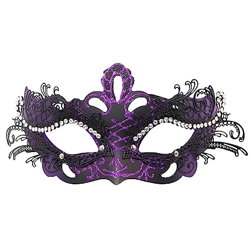 Damen Kostüm Maske Festival Halloween Maske Maskerade Halbgesichtsmaske Karneval Maske Ball Party Aufführungen Maske Ball Party Maske Halbgesichtsmaske für Frauen Männer Karneval Maske für Erwachsene von Domasvmd