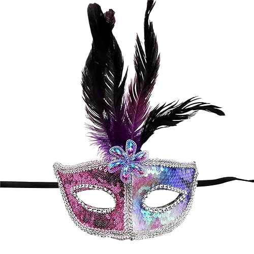Damen-Kostümmaske, Festival, Halloween, Maskerade, Halbgesichtsmaske, Karnevalsmaske, Ball, Party, Aufführungen, Maske, Halloween-Maske, Halbgesichtsmaske für Damen und Herren, Karnevalsmaske für von Domasvmd