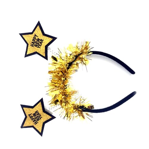 Domasvmd Frohes neues Jahr Haarband Haarreifen Weihnachten Party Kostüm Kopfbedeckung für Foto Requisiten Haarschmuck Party Kostüm Kopfbedeckung Domasvmd Frohes neues Jahr Haarband Haarreifen Weihnachten Party Kostüm Kopfbedeckung für Foto Requisiten Haarschmuck Party Kostüm Kopfbedeckung von Domasvmd