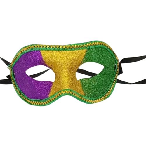 Domasvmd Maskenmaske, Halbgesichtsmaske, Glitzer, Halloween-Party-Maske, Abend-, Ball-Maske, Karnevalsmaske für Damen, Maskerade-Maske, Halloween-Kostümmaske, halbe Gesichtsmaske für Damen von Domasvmd