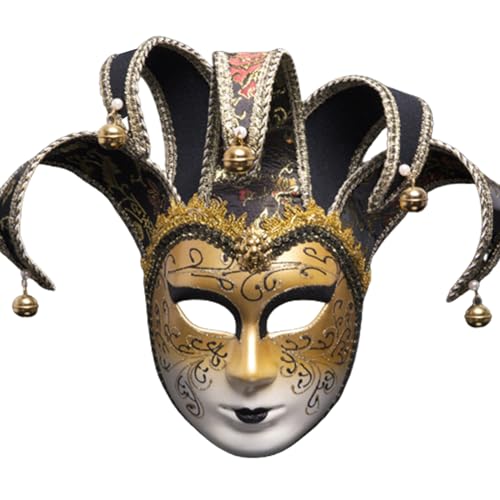 Domasvmd Maskerade Maske Vollgesichtsmaske Karneval Kostüm Cosplay Dress Up Zubehör für Karneval Party Halloween Maske für Erwachsene Halloween Maske für Männer Halloween Maske für Frauen von Domasvmd