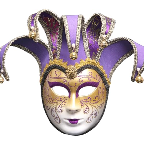 Domasvmd Maskerade Maske Vollgesichtsmaske Karneval Kostüm Cosplay Dress Up Zubehör für Karneval Party Halloween Maske für Erwachsene Halloween Maske für Männer Halloween Maske für Frauen von Domasvmd