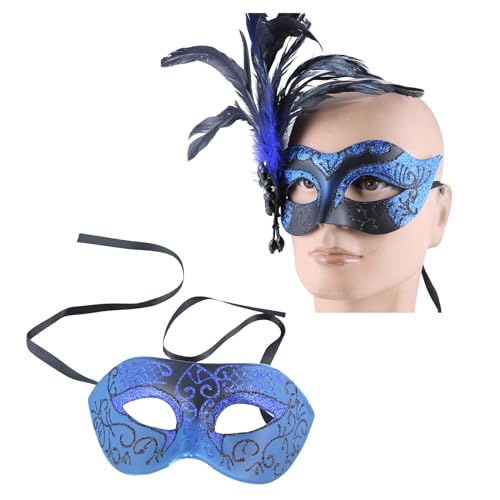 Domasvmd Maskerade-Maske für Damen und Herren, Party, Ball, Abschlussball, Hochzeit, Wanddekoration, Karneval, Maske, Kostüme, Maske, Cosplay-Maske von Domasvmd