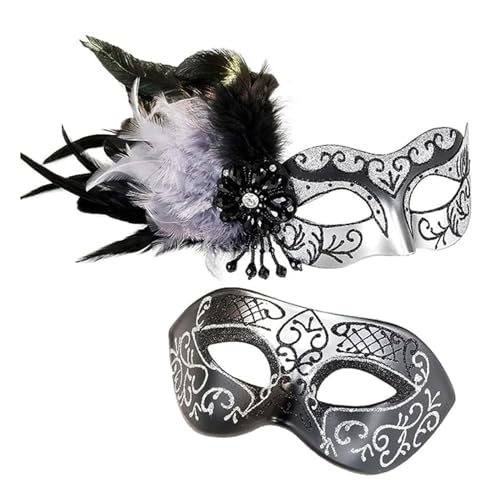 Domasvmd Maskerade-Maske für Damen und Herren, Party, Ball, Abschlussball, Hochzeit, Wanddekoration, Karneval, Maske, Kostüme, Maske, Cosplay-Maske von Domasvmd