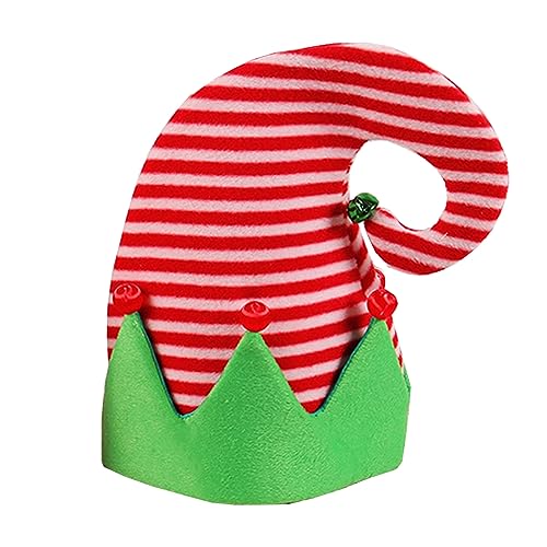 Domasvmd Weihnachtsmütze mit Glocken, Weihnachtsmannmütze, Urlaubsmütze für Erwachsene, Unisex, Komfort-Hut für Weihnachtsfeier, Cosplay, Dekorationen, Urlaubsbegeisterte von Domasvmd