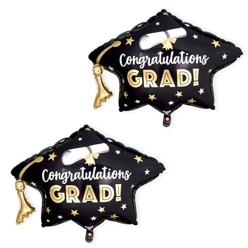 2 Stück Abschluss Deko Folienballon Abschluss Congrats Grad der Klasse 2024 Graduation Kappe Diplom Bachelor Luftballons Set Class of 2024 Congratulations Grad Aluminium Mylar Ballon Party Dekoration 2 Stück Abschluss Deko Folienballon Abschluss Congrats Grad der Klasse 2024 Graduation Kappe Diplom Bachelor Luftballons Set Class of 2024 Congratulations Grad Aluminium Mylar Ballon Party Dekoration von Domgoge