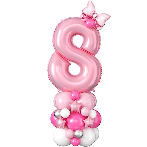 Rosa Luftballons Zahlen 8 Jahr Geburtstag Folienballon Pastell Rosa Digit Luftballons 40 Zoll XXL Große Hot Pink Hell Weiß Helium Luftballon Deko für Mädchen Frauen 8th Geburtstagsdeko Jubiläums Party Rosa Luftballons Zahlen 8 Jahr Geburtstag Folienballon Pastell Rosa Digit Luftballons 40 Zoll XXL Große Hot Pink Hell Weiß Helium Luftballon Deko für Mädchen Frauen 8th Geburtstagsdeko Jubiläums Party von Domgoge